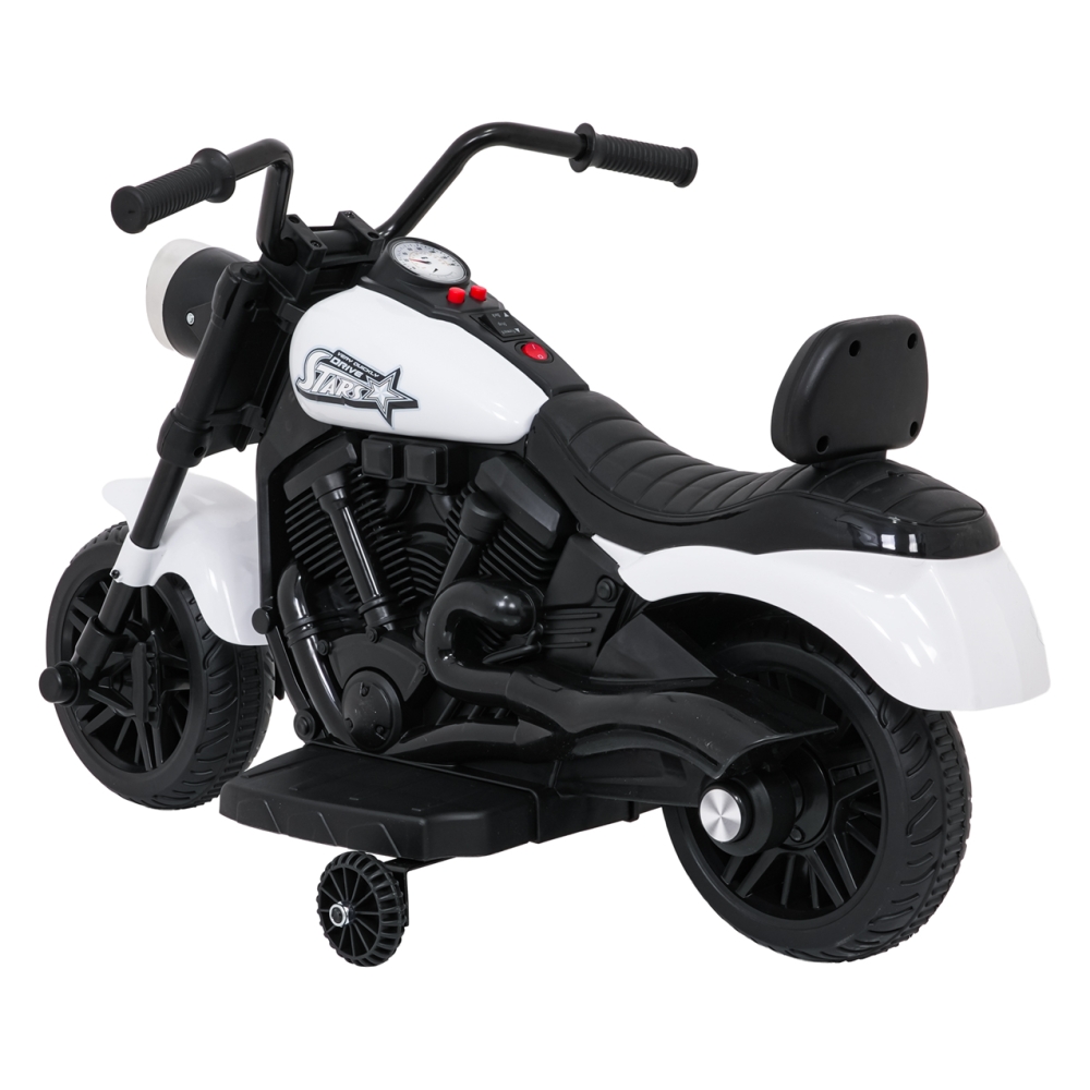 Elektrinis motociklas Motor STAR, White-Elektromobiliai vaikams, Motociklai-e-vaikas