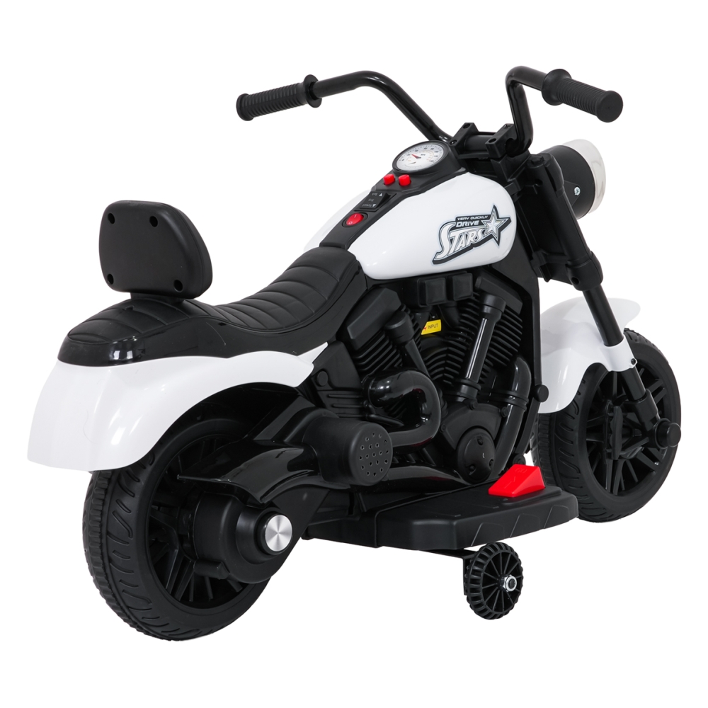 Elektrinis motociklas Motor STAR, White-Elektromobiliai vaikams, Motociklai-e-vaikas