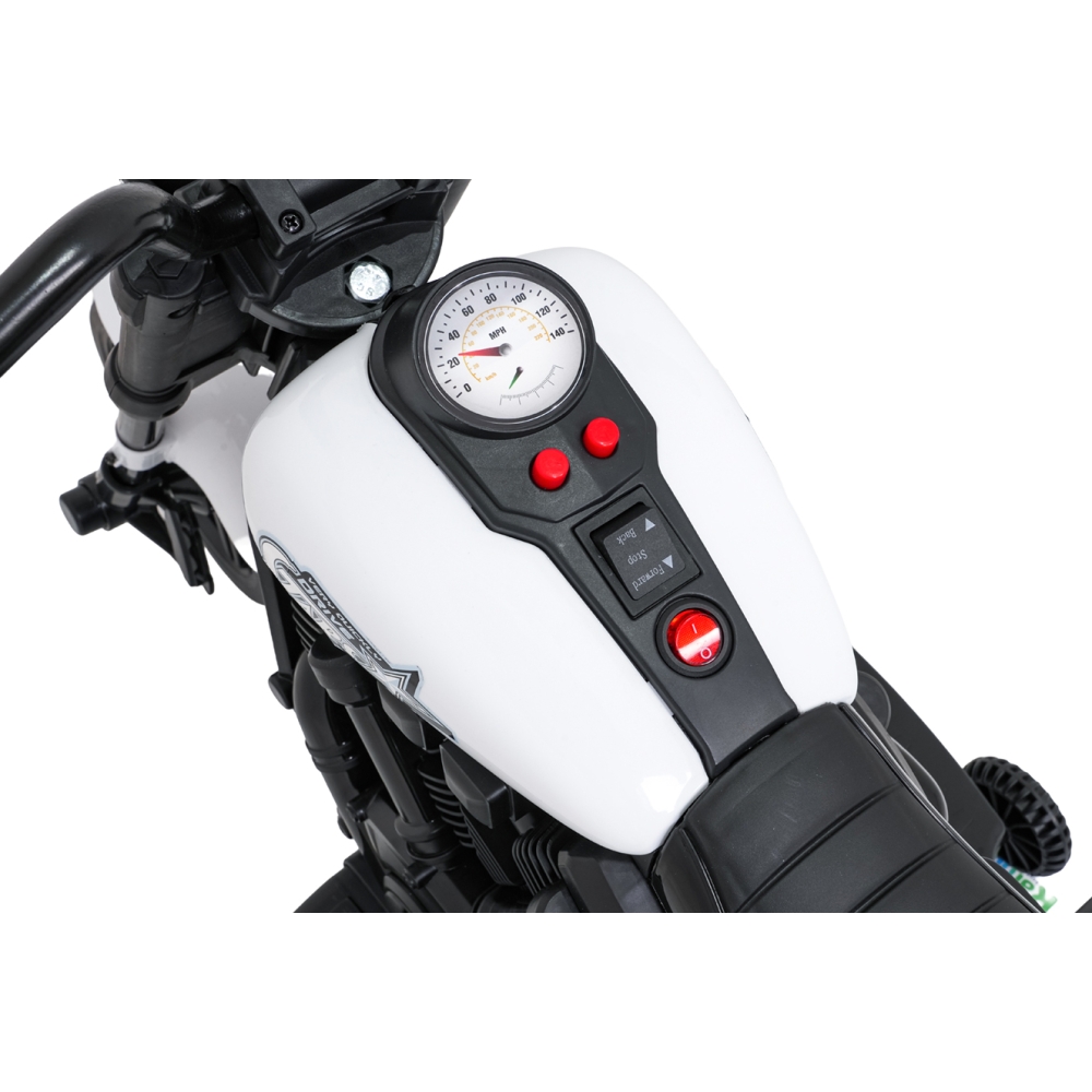 Elektrinis motociklas Motor STAR, White-Elektromobiliai vaikams, Motociklai-e-vaikas