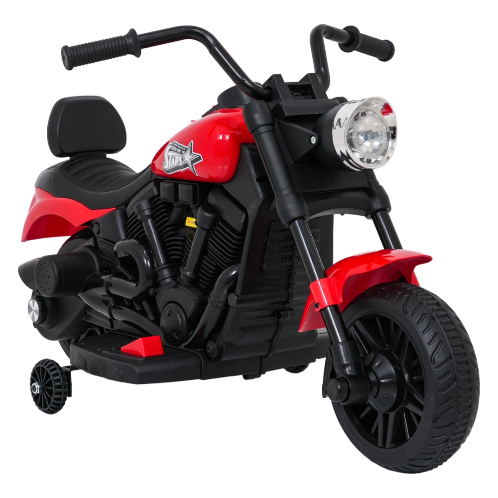 Elektrinis motociklas Motor STAR, Red-Elektromobiliai vaikams, Motociklai-e-vaikas