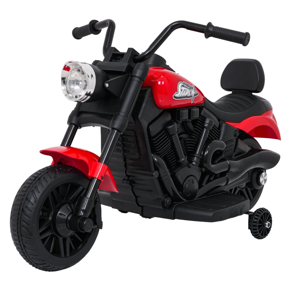Elektrinis motociklas Motor STAR, Red-Elektromobiliai vaikams, Motociklai-e-vaikas