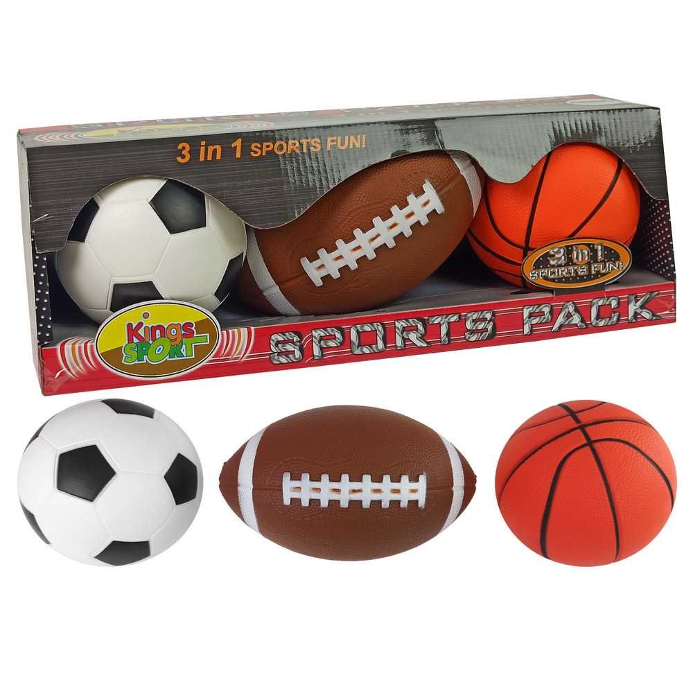 Minkštų sportinių kamuoliukų rinkinys 3in1 Futbolas Krepšinis Beisbolas-Žaislai, Lauko žaislai, Lauko žaidimai ir sporto prekės,