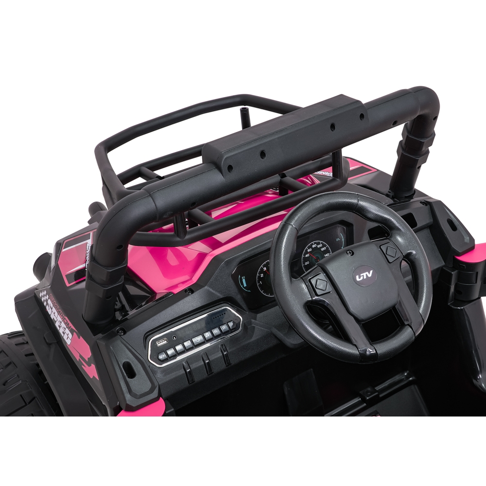 Elektromobilis UTV LIFT, Pink-Elektromobiliai vaikams, Keturračiai ir bagiai-e-vaikas
