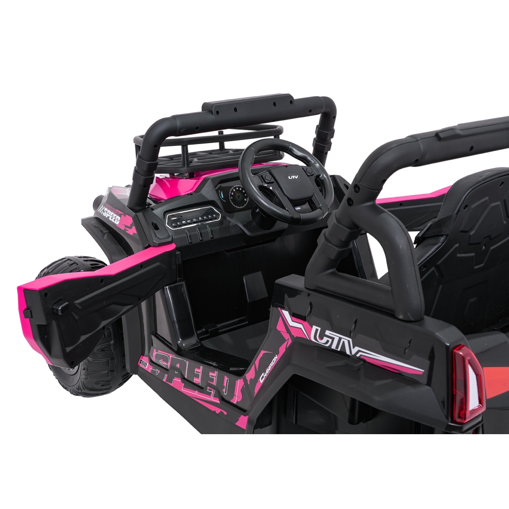 Elektromobilis UTV LIFT, Pink-Elektromobiliai vaikams, Keturračiai ir bagiai-e-vaikas