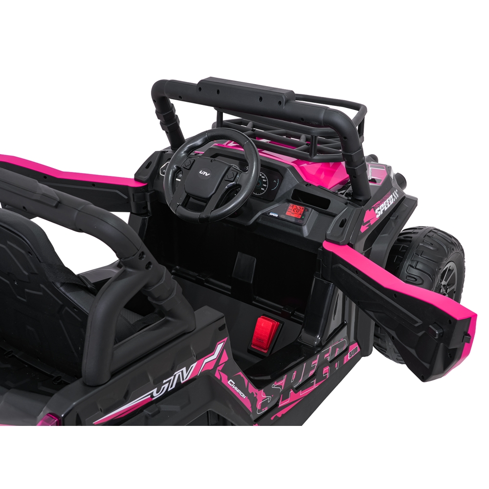 Elektromobilis UTV LIFT, Pink-Elektromobiliai vaikams, Keturračiai ir bagiai-e-vaikas