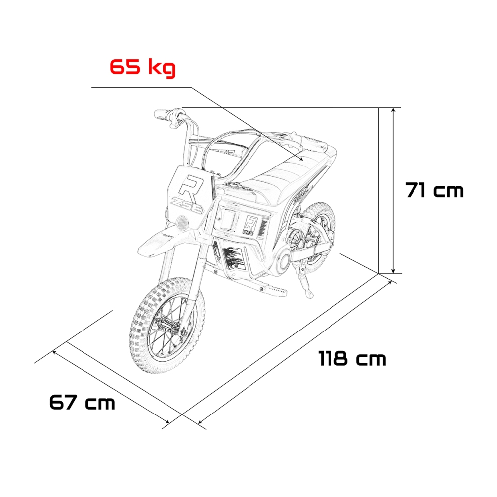 Elektrinis motociklas Motor RZ56 MAX, Pink-Elektromobiliai vaikams, Motociklai-e-vaikas