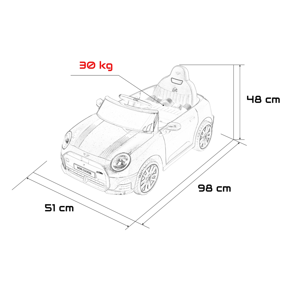 Elektromobilis Mini Cooper, Black-Elektromobiliai vaikams, Mašinos-e-vaikas