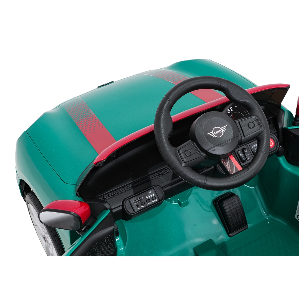 Elektromobilis Mini Cooper, Green-Elektromobiliai vaikams, Mašinos-e-vaikas