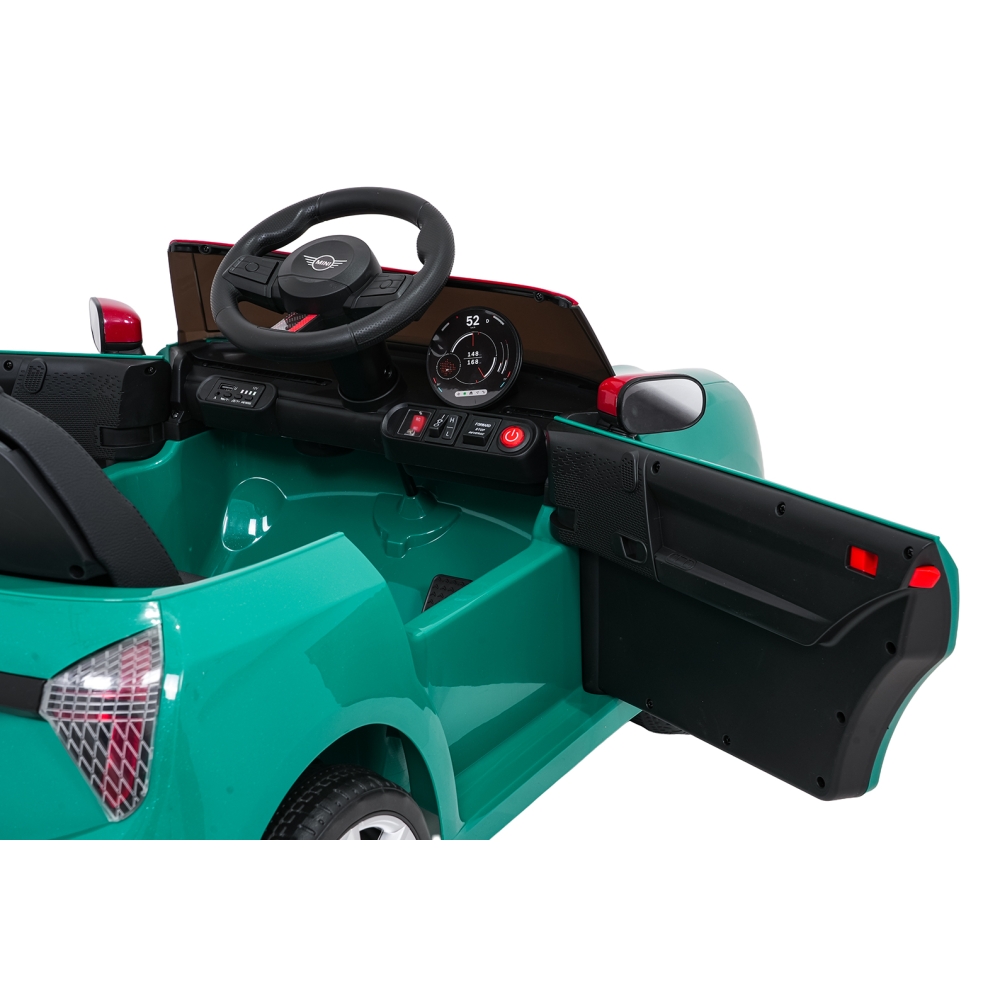 Elektromobilis Mini Cooper, Green-Elektromobiliai vaikams, Mašinos-e-vaikas