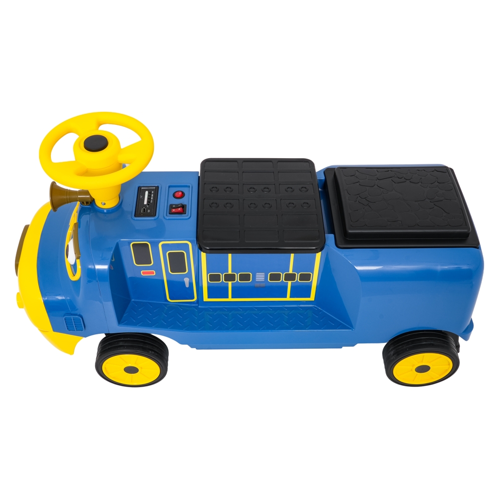 Transporto priemonė Lokomotyvas (mėlyna)-Elektromobiliai vaikams, Mašinos-e-vaikas