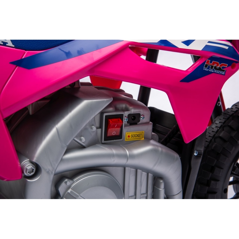 Elektrinis motociklas HONDA CFR450R, Pink-Elektromobiliai vaikams, Motociklai-e-vaikas