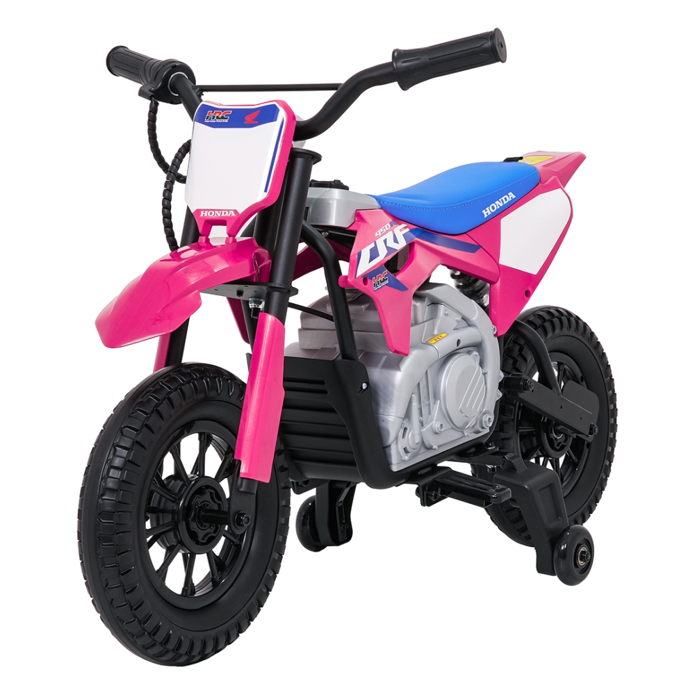 Elektrinis motociklas HONDA CFR450R, Pink-Elektromobiliai vaikams, Motociklai-e-vaikas