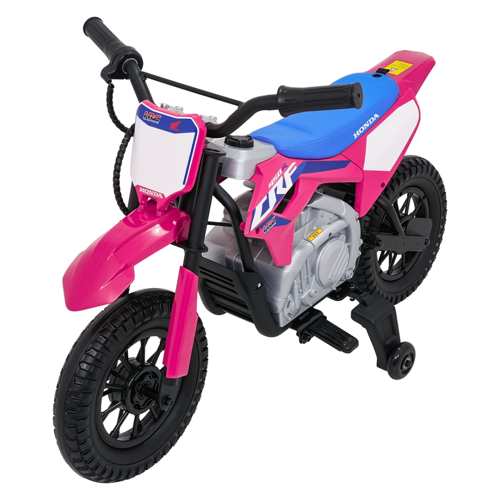Elektrinis motociklas HONDA CFR450R, Pink-Elektromobiliai vaikams, Motociklai-e-vaikas
