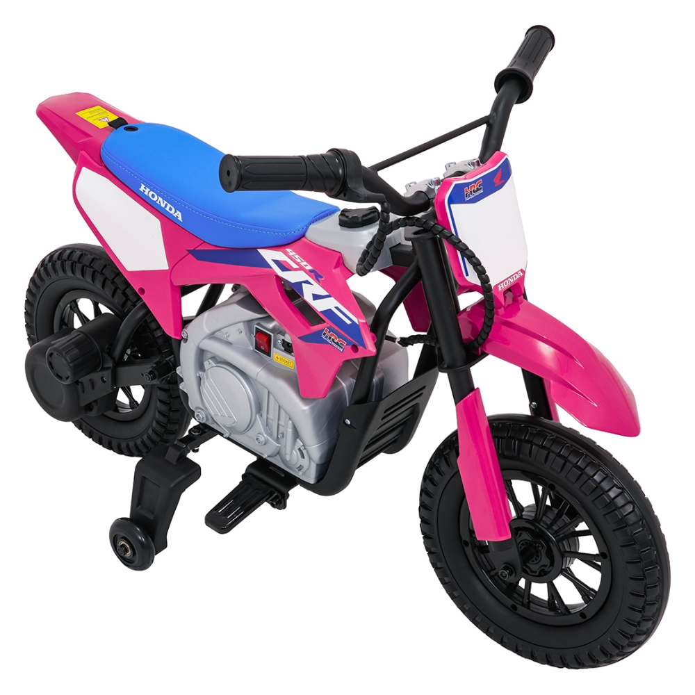 Elektrinis motociklas HONDA CFR450R, Pink-Elektromobiliai vaikams, Motociklai-e-vaikas