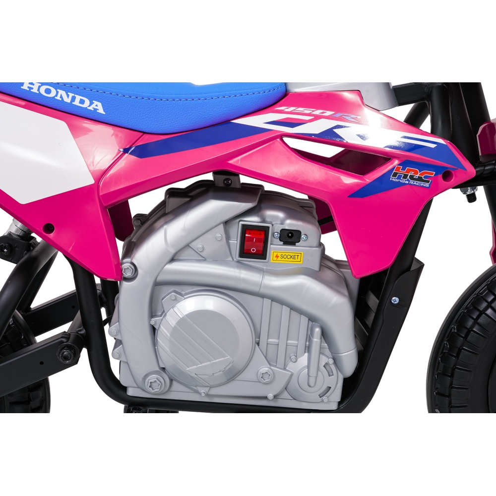 Elektrinis motociklas HONDA CFR450R, Pink-Elektromobiliai vaikams, Motociklai-e-vaikas