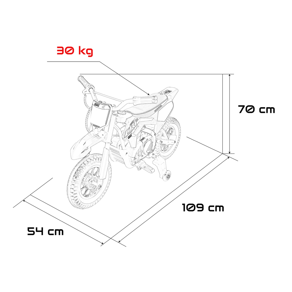 Elektrinis motociklas HONDA CFR450R, Green-Elektromobiliai vaikams, Motociklai-e-vaikas