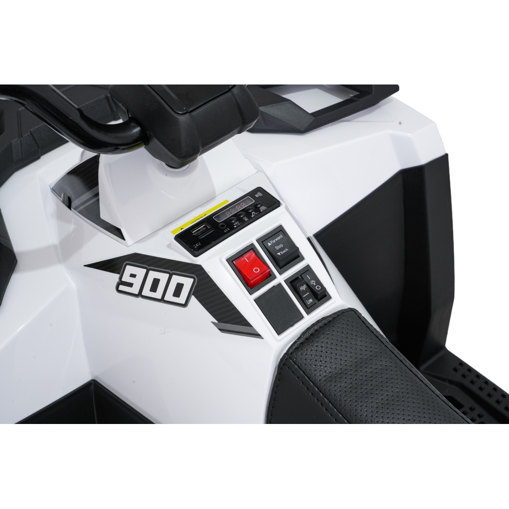 Elektrinis keturratis ATV WOLF, White-Elektromobiliai vaikams, Keturračiai ir bagiai-e-vaikas