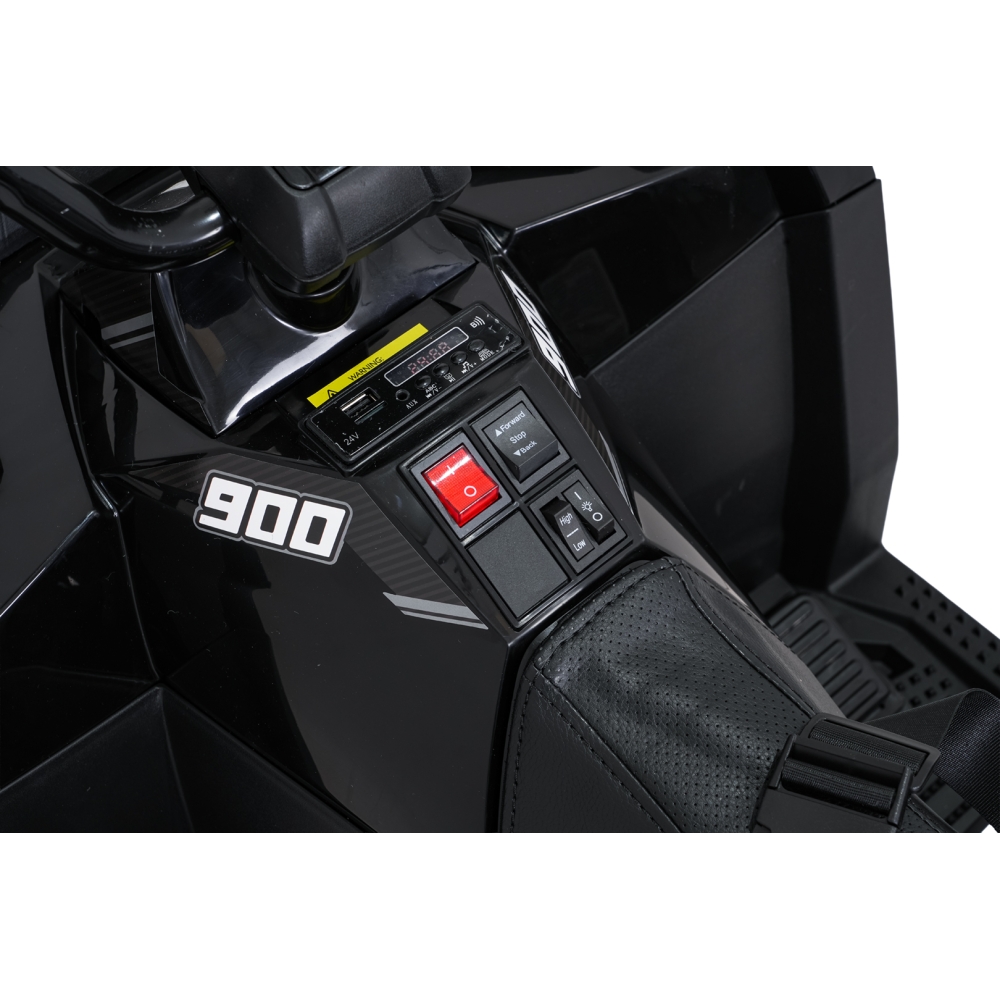 Elektrinis keturratis ATV WOLF, Black-Elektromobiliai vaikams, Keturračiai ir bagiai-e-vaikas