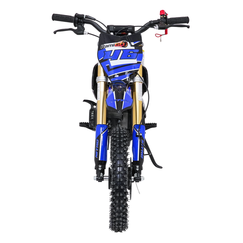 NITRO 60 cm³ vidaus degimo variklio transporto priemonė, mėlyna-Elektromobiliai vaikams, Motociklai-e-vaikas