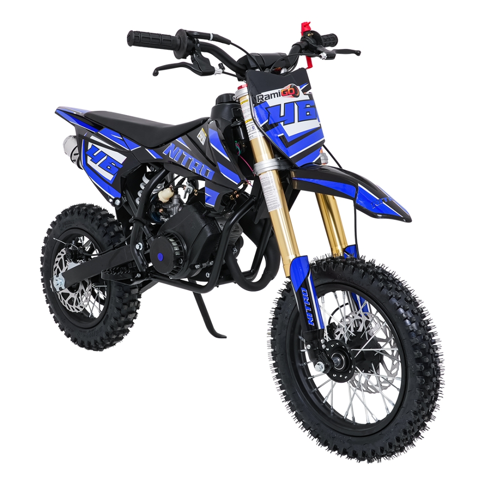 NITRO 60 cm³ vidaus degimo variklio transporto priemonė, mėlyna-Elektromobiliai vaikams, Motociklai-e-vaikas