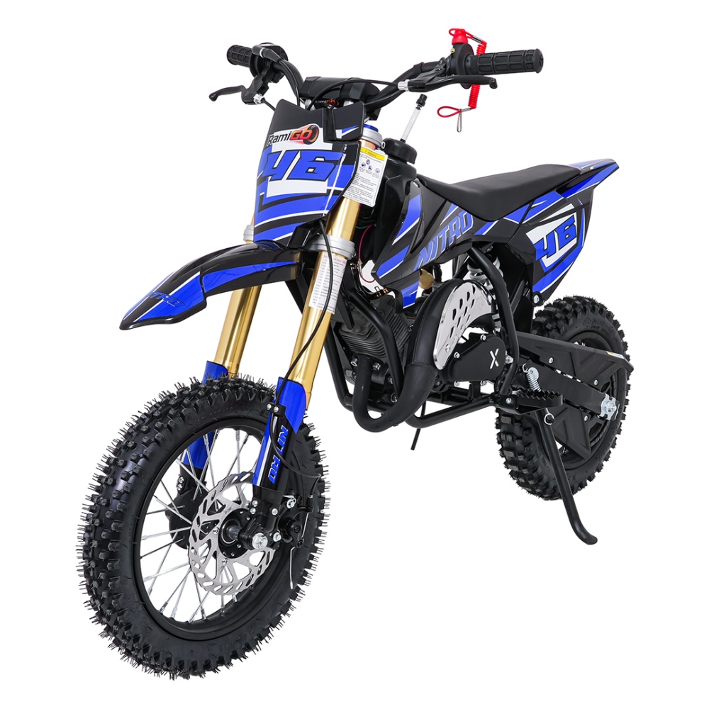 NITRO 60 cm³ vidaus degimo variklio transporto priemonė, mėlyna-Elektromobiliai vaikams, Motociklai-e-vaikas