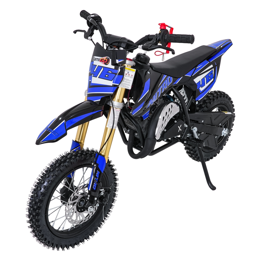 NITRO 60 cm³ vidaus degimo variklio transporto priemonė, mėlyna-Elektromobiliai vaikams, Motociklai-e-vaikas