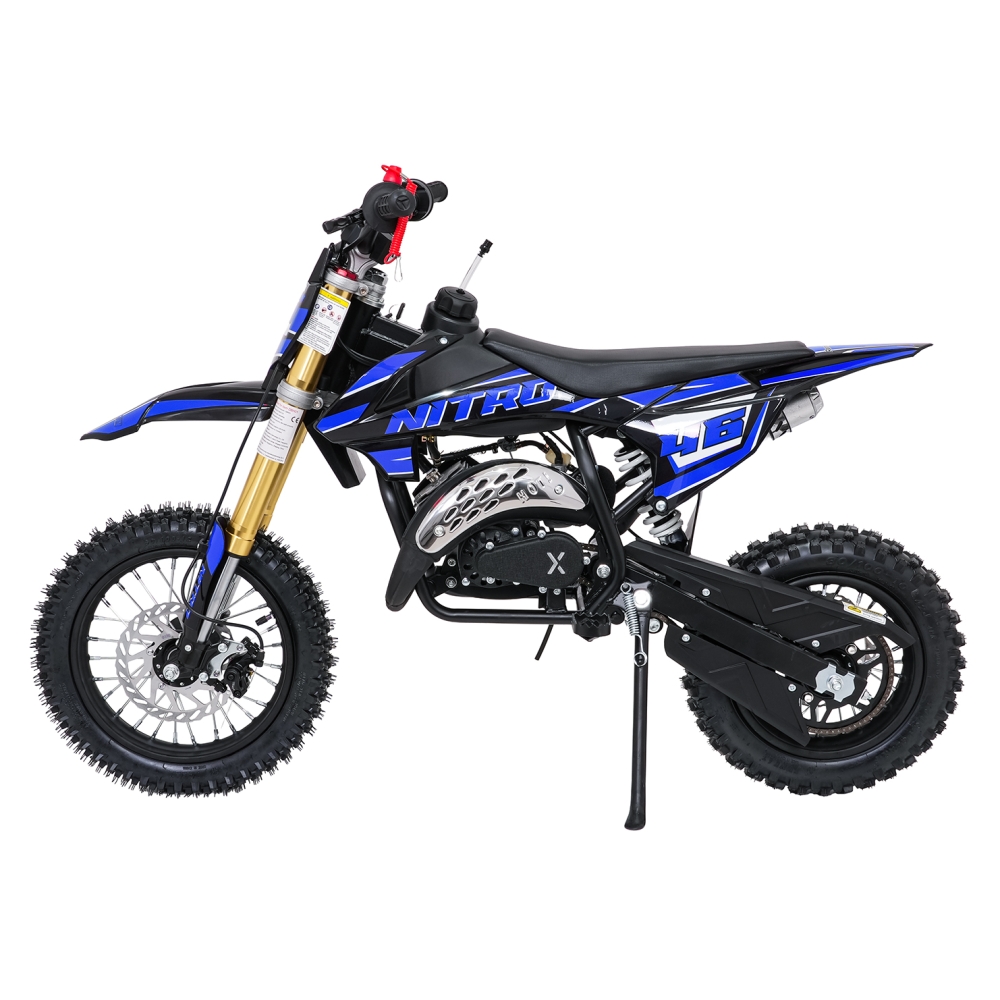 NITRO 60 cm³ vidaus degimo variklio transporto priemonė, mėlyna-Elektromobiliai vaikams, Motociklai-e-vaikas
