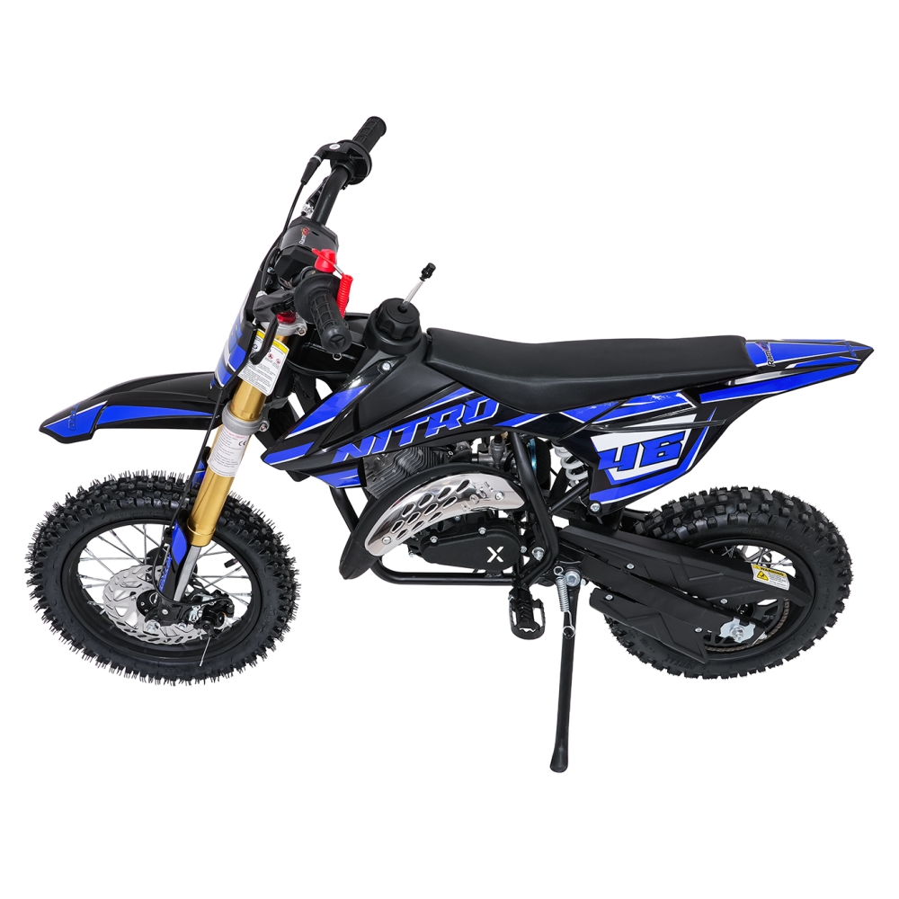 NITRO 60 cm³ vidaus degimo variklio transporto priemonė, mėlyna-Elektromobiliai vaikams, Motociklai-e-vaikas