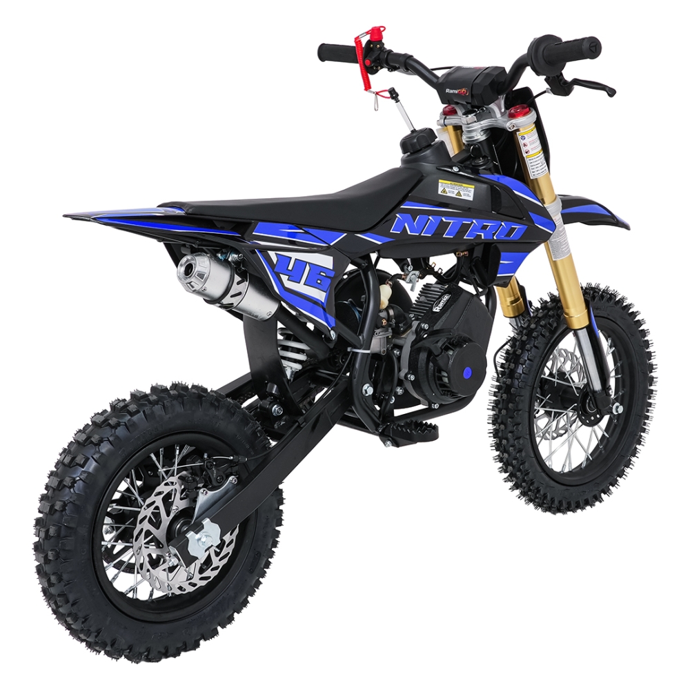 NITRO 60 cm³ vidaus degimo variklio transporto priemonė, mėlyna-Elektromobiliai vaikams, Motociklai-e-vaikas