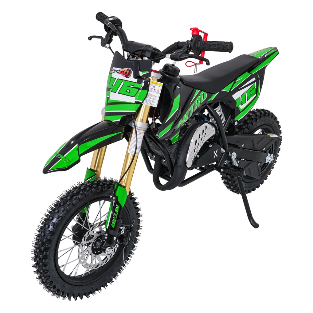 NITRO 60 cm³ vidaus degimo variklio transporto priemonė, žalia-Elektromobiliai vaikams, Motociklai-e-vaikas