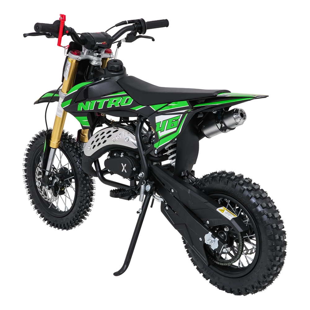NITRO 60 cm³ vidaus degimo variklio transporto priemonė, žalia-Elektromobiliai vaikams, Motociklai-e-vaikas