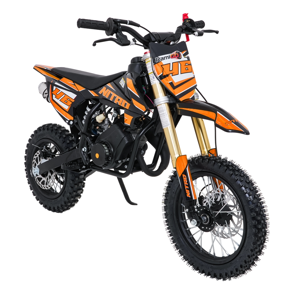 NITRO 60 cm³ vidaus degimo variklio transporto priemonė, oranžinė-Elektromobiliai vaikams, Motociklai-e-vaikas