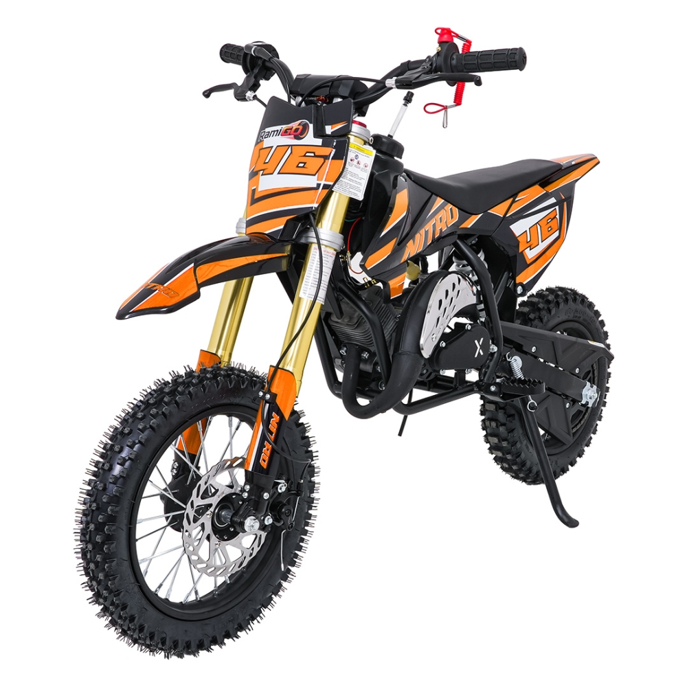 NITRO 60 cm³ vidaus degimo variklio transporto priemonė, oranžinė-Elektromobiliai vaikams, Motociklai-e-vaikas