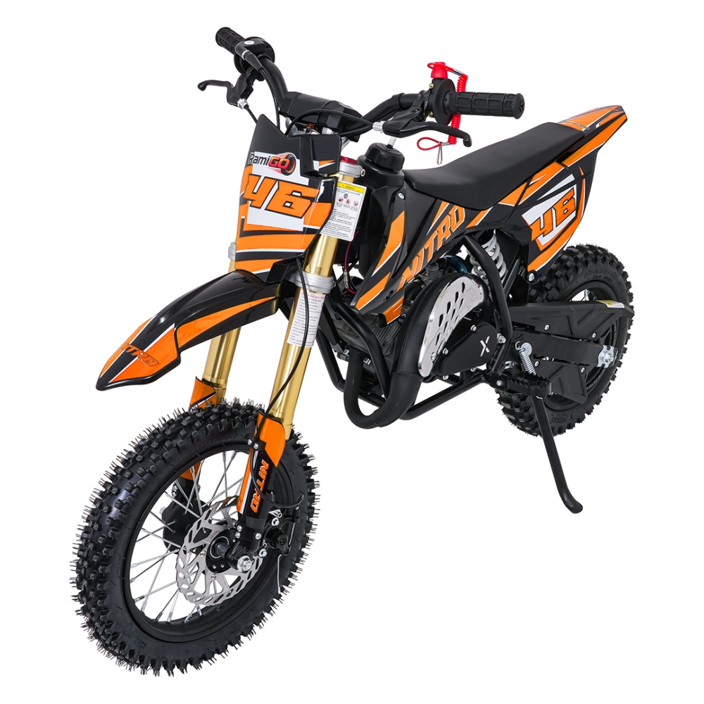 NITRO 60 cm³ vidaus degimo variklio transporto priemonė, oranžinė-Elektromobiliai vaikams, Motociklai-e-vaikas