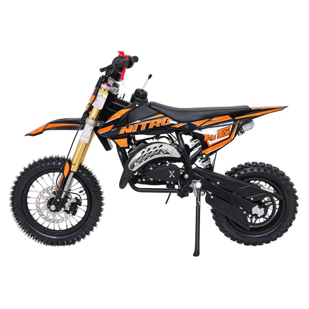 NITRO 60 cm³ vidaus degimo variklio transporto priemonė, oranžinė-Elektromobiliai vaikams, Motociklai-e-vaikas