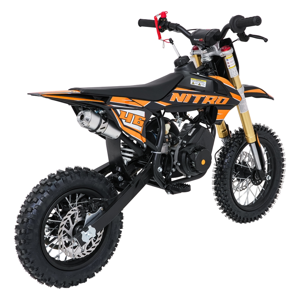 NITRO 60 cm³ vidaus degimo variklio transporto priemonė, oranžinė-Elektromobiliai vaikams, Motociklai-e-vaikas