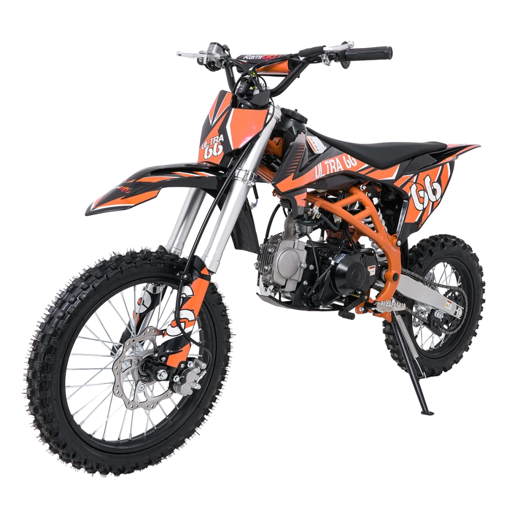 ULTRA 66 125 cm³ vidaus degimo variklio transporto priemonė, oranžinė-Elektromobiliai vaikams, Motociklai-e-vaikas