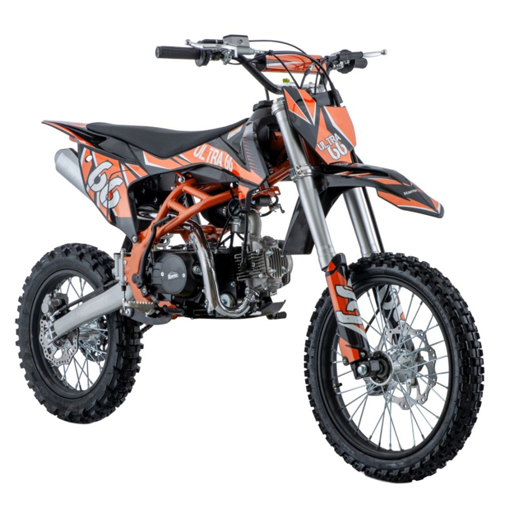 ULTRA 66 125 cm³ vidaus degimo variklio transporto priemonė, oranžinė-Elektromobiliai vaikams, Motociklai-e-vaikas