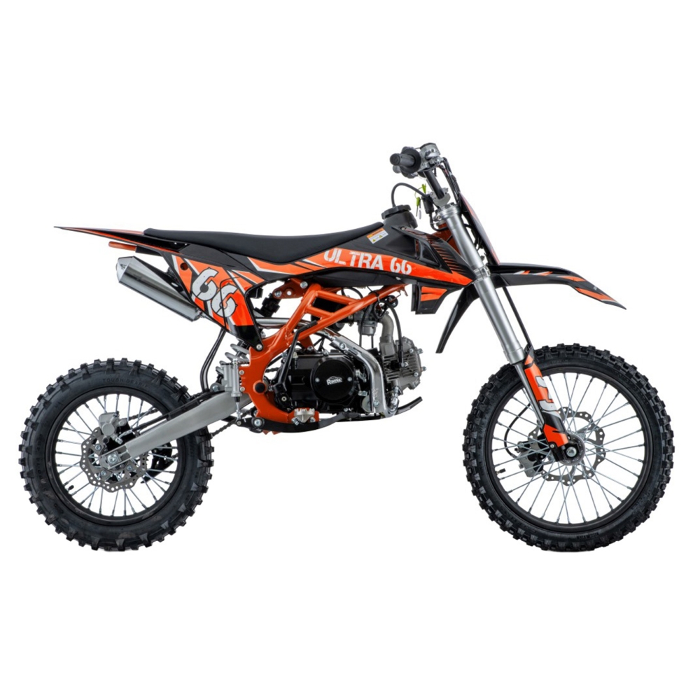 ULTRA 66 125 cm³ vidaus degimo variklio transporto priemonė, oranžinė-Elektromobiliai vaikams, Motociklai-e-vaikas