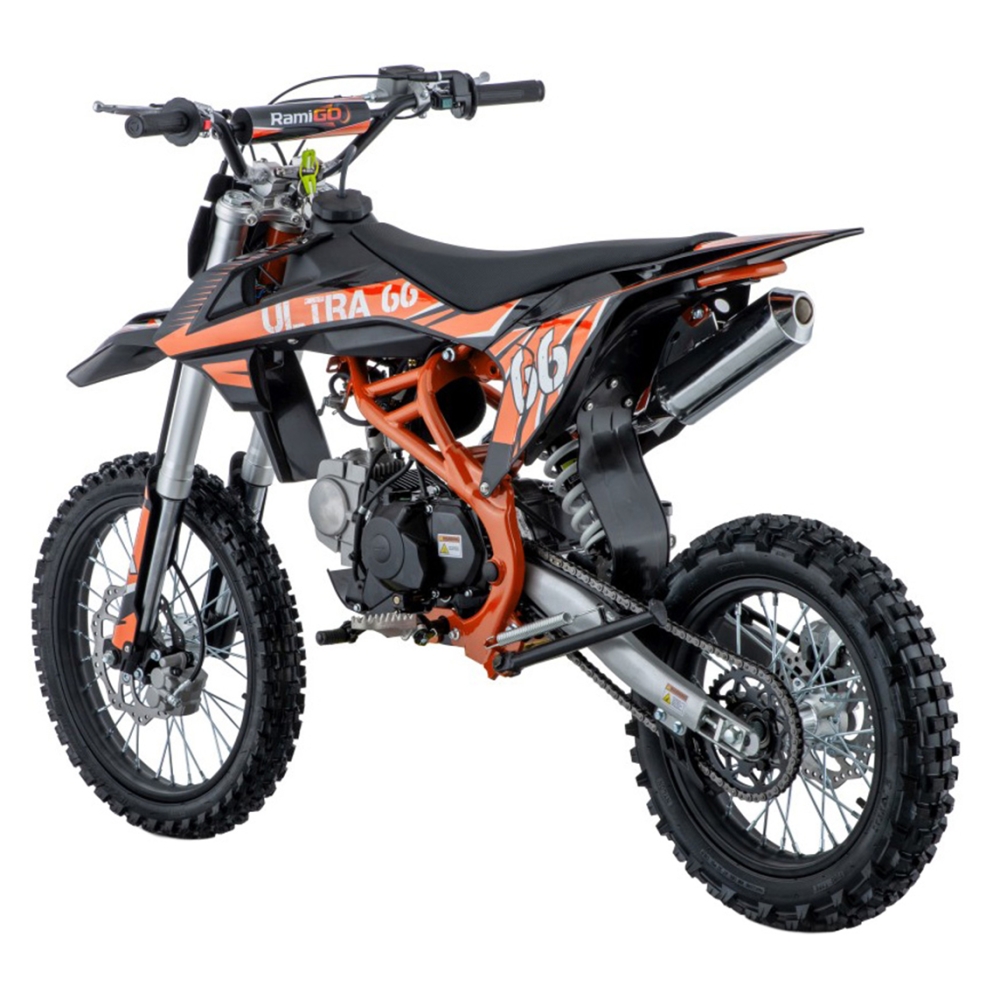 ULTRA 66 125 cm³ vidaus degimo variklio transporto priemonė, oranžinė-Elektromobiliai vaikams, Motociklai-e-vaikas