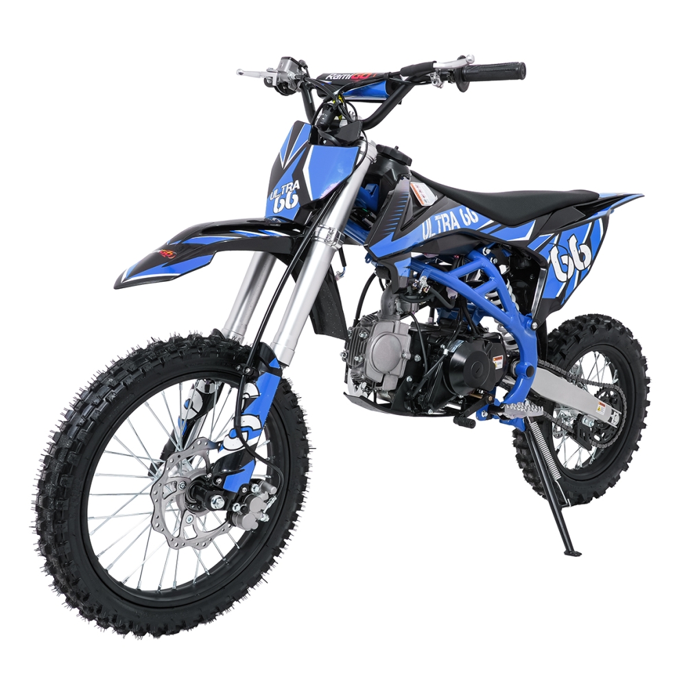 ULTRA 66 125 cm³ vidaus degimo variklio transporto priemonė, mėlyna-Elektromobiliai vaikams, Motociklai-e-vaikas