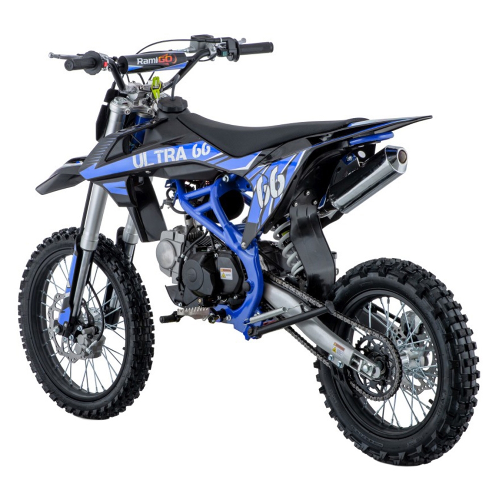 ULTRA 66 125 cm³ vidaus degimo variklio transporto priemonė, mėlyna-Elektromobiliai vaikams, Motociklai-e-vaikas