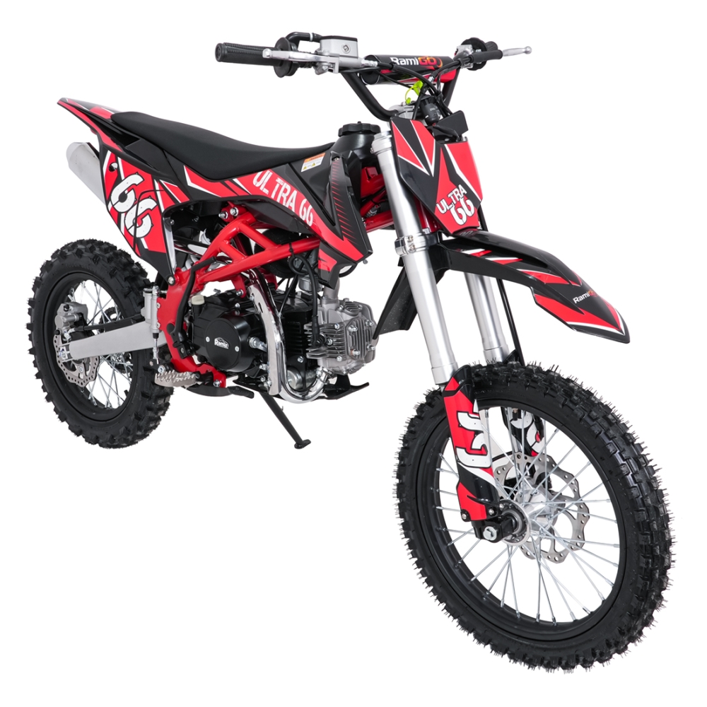ULTRA 66 125 cm³ vidaus degimo variklio transporto priemonė, raudona-Elektromobiliai vaikams, Motociklai-e-vaikas
