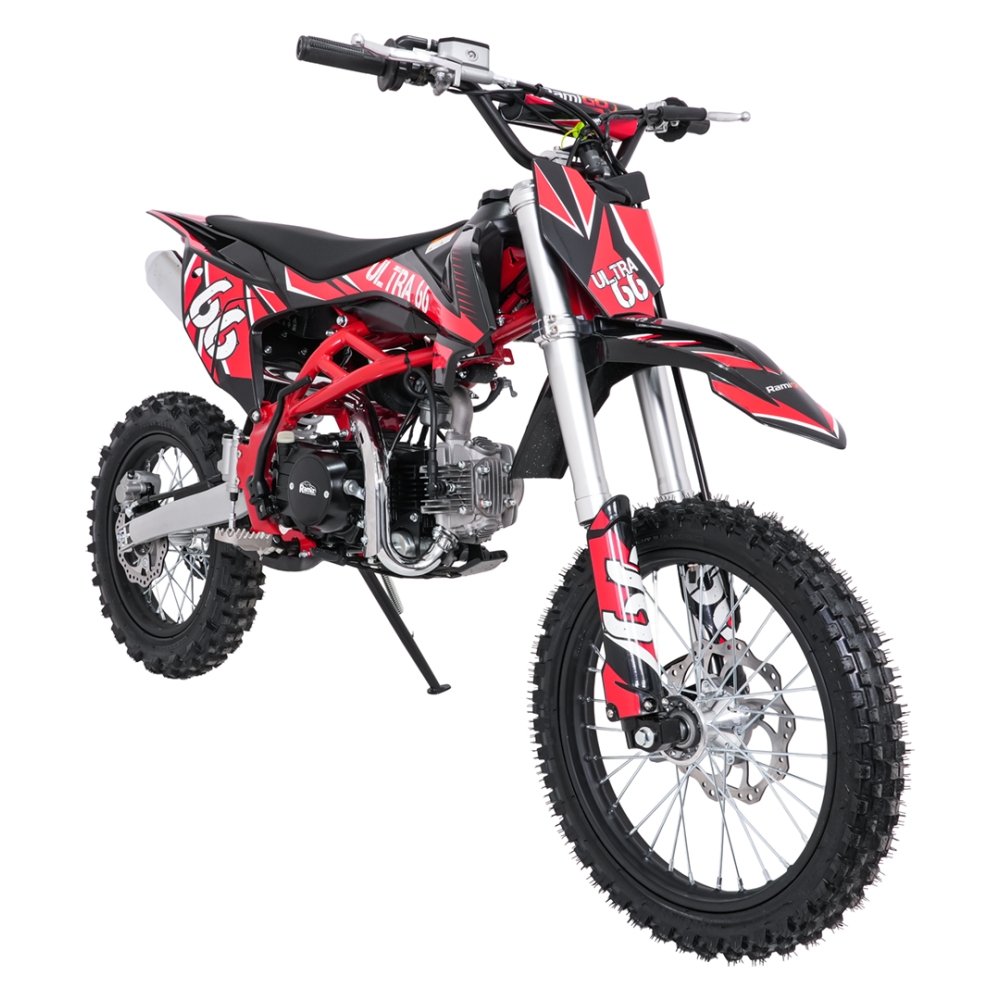 ULTRA 66 125 cm³ vidaus degimo variklio transporto priemonė, raudona-Elektromobiliai vaikams, Motociklai-e-vaikas