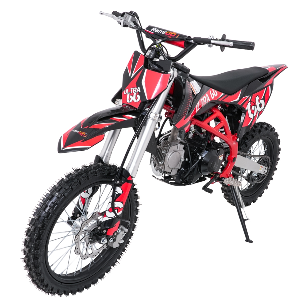ULTRA 66 125 cm³ vidaus degimo variklio transporto priemonė, raudona-Elektromobiliai vaikams, Motociklai-e-vaikas