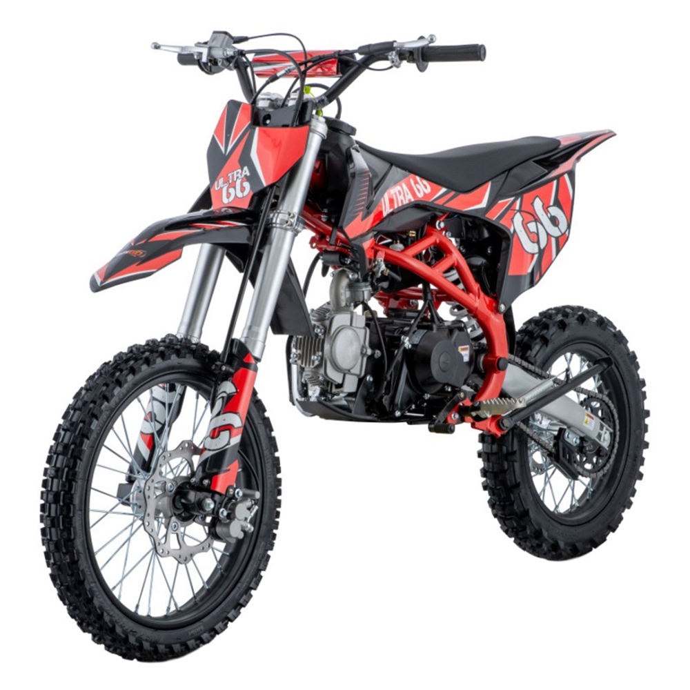 ULTRA 66 125 cm³ vidaus degimo variklio transporto priemonė, raudona-Elektromobiliai vaikams, Motociklai-e-vaikas