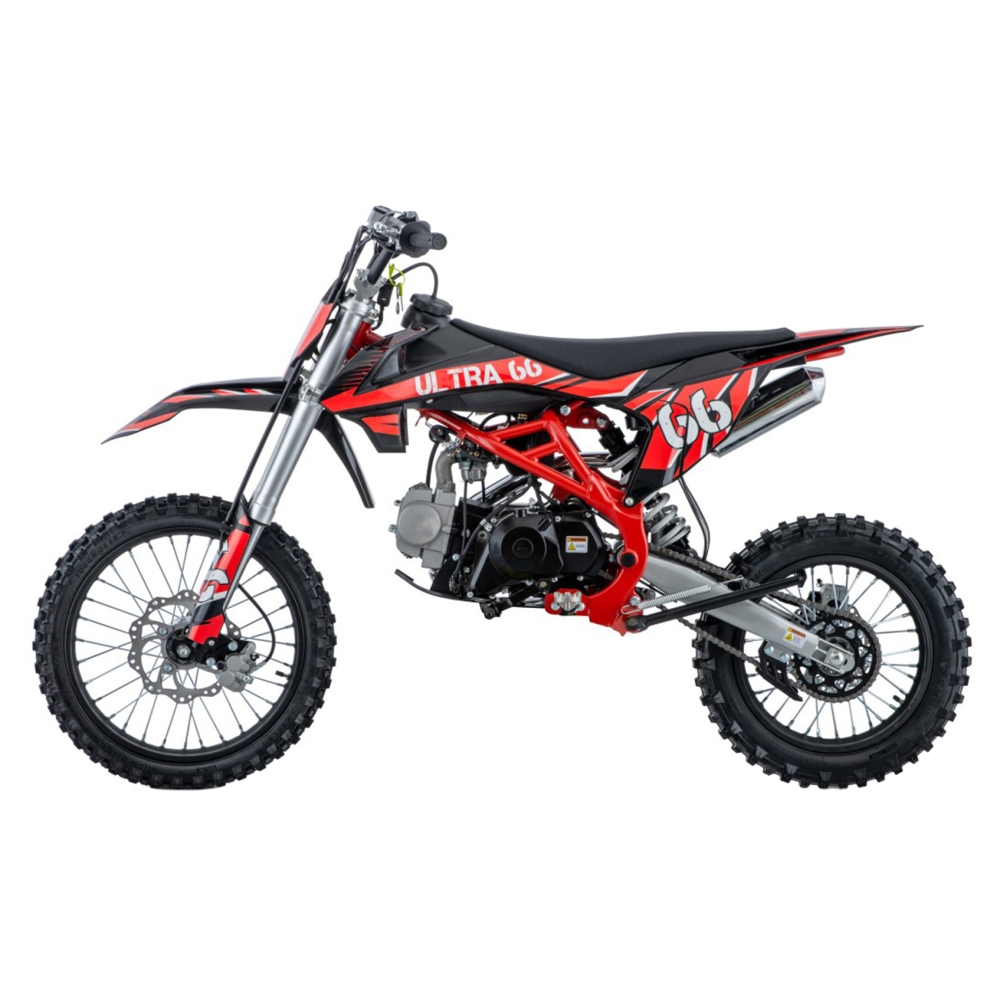 ULTRA 66 125 cm³ vidaus degimo variklio transporto priemonė, raudona-Elektromobiliai vaikams, Motociklai-e-vaikas