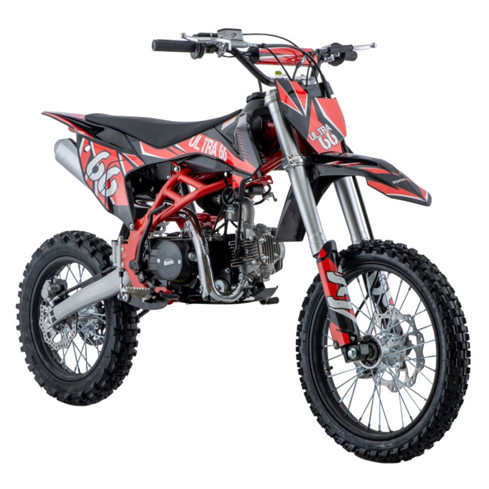 ULTRA 66 125 cm³ vidaus degimo variklio transporto priemonė, raudona-Elektromobiliai vaikams, Motociklai-e-vaikas