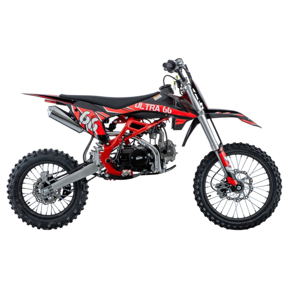 ULTRA 66 125 cm³ vidaus degimo variklio transporto priemonė, raudona-Elektromobiliai vaikams, Motociklai-e-vaikas