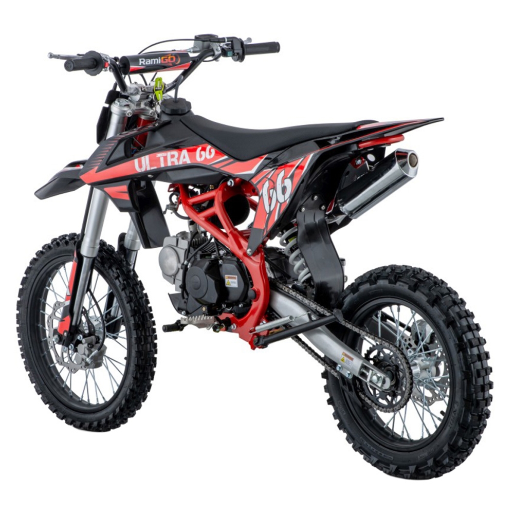 ULTRA 66 125 cm³ vidaus degimo variklio transporto priemonė, raudona-Elektromobiliai vaikams, Motociklai-e-vaikas